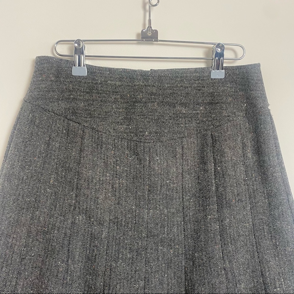 Banana Republic Wool Blend Pleated Skirt Gray Size 4 Academia Classic Preppy - Picture 5 of 9